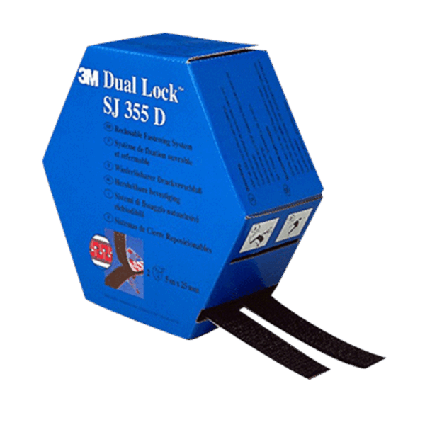 SJ355D 3M Dual lock zwart 25mmx5mtr VHBlijm