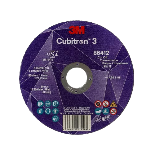 86647 3M Cubitron 3 Doorslijpschijf Ø125 T41 1x22,23mm 25x