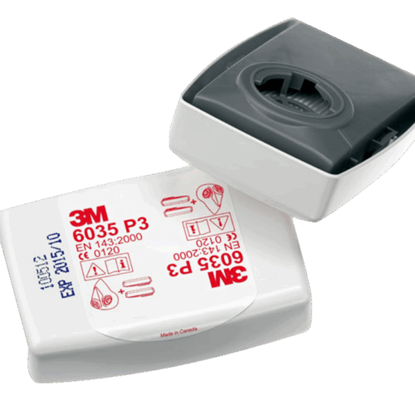 6035 3M Stoffilter bajonet P3 kunststof 1-paar