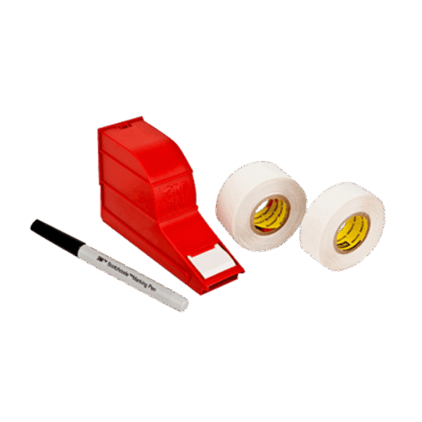 SLW beschrijfbare markeringstape dispenser 25x127mm