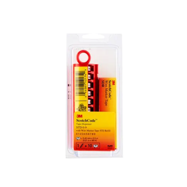 STD09 Kabelmarkering navulrol Nr. 0 t/m 9 compleet