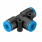 T-stuk pushin aansluiting 6mm QST-6 (kunststof)