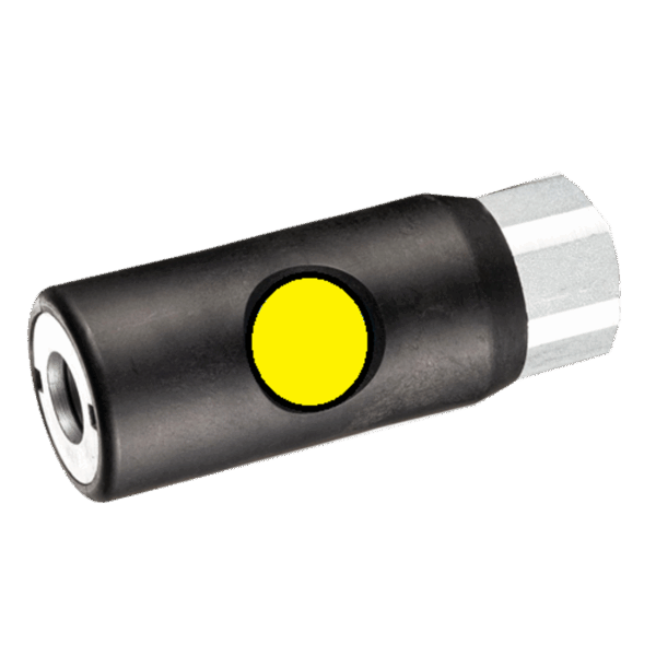 Koppeling ASC06 1/2 binnendraad Orion knop geel