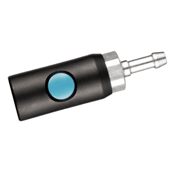 Koppeling ISC06 8mm slangpilaar ISO B knop blauw