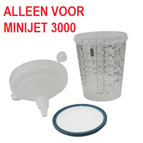 Sata RPS mengbeker 600ml UV platte zeef 200mu 60x