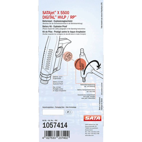 SATA Batterij kit tbv Digitaal 5500