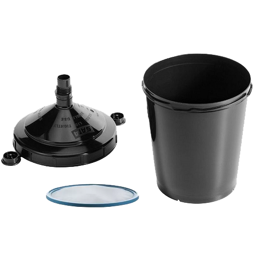 Sata RPS mengbeker 600ml UV platte zeef 125mu 50x