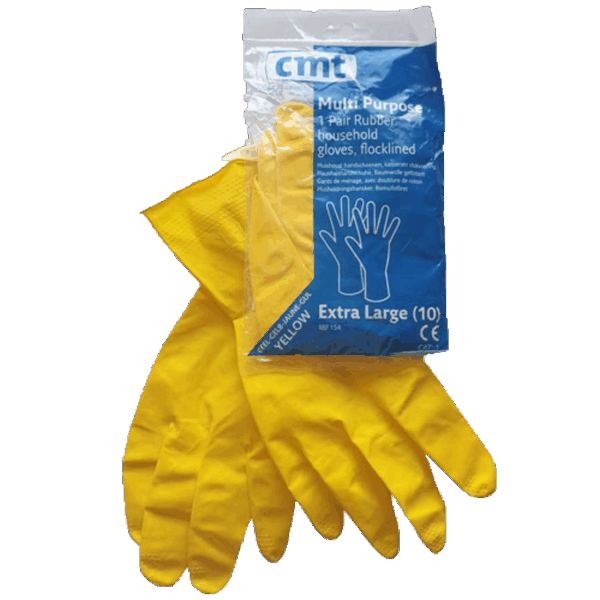 CMT Huishoudhandschoen geel XL 12x