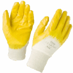 My-T-Gear Handschoen NBR palmc. geel/wit mt10